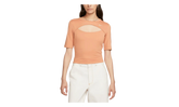 NSW Essential Cut-out Swoosh Logo Tee WMNS "Amber Brown / Sail" FB8282 225