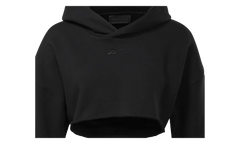 Cardi B Crop Hoodie WMNS "Black" H48407