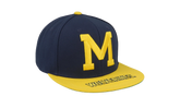 NCAA Logo Bill Snapback Cap "Michigan Wolverines - Navy / Yellow" HHSS4533 UMIYYPPPNYYW