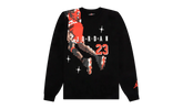 Jordan Slam Dunk Contest Holiday Long Sleeve Pixel T-Shirt "Black / Chile Red" DC9793 010