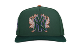 9FIFTY New York Yankees 1999 World Series Flames A Frame Snapback Hat "Green / Copper Flames" NE250