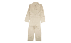 Linen Contrast Stitch Jumpsuit "Beige" 74NGG AP
