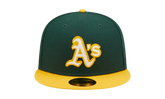 59FIFTY Oakland Athletics Letterman Fitted Hat "Green / Yellow" 60296438