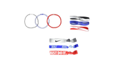 MIXED HAIRBANDS (9 Pack) "Game Royal / Black / University Red" N.JN.K8.925