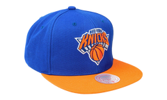 NBA Two-Tone 2.0 Hardwood Classics Fitted Cap "New York Knicks - Royal Blue / Orange" 6HSFJS19193 NYKRYOR