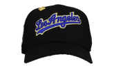 59FIFTY Los Angeles Dodgers 40th Anniversary Fitted Hat "Black Dome - Metallic Script" 123451299828
