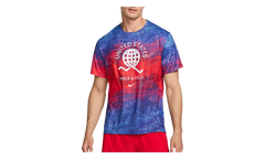 Dri-Fit Usa Miler Printed Running T-Shirt "Bright Crimson / Old Royal / White" FJ3411 635