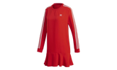3 Stripe Long Sleeve Dress WMNS "Red" DW3880