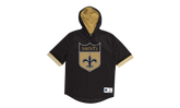 NFL Unbeaten Short Sleeve Mesh Hoodie "New Orleans Saints - Black" MSHSAJ19029 NOSBLCK