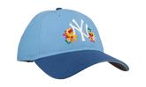 9TWENTY New York Yankees Premium Adjustable Hat "Sky Blue / Indigo Flowers" NE332