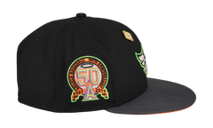 59FIFTY California Angels 50th Anniversary Patch Fitted Hat "Black / Orange" 123451292336