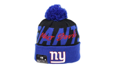New York Giants Cuffed Knit Pom Beanie "Black / Blue" 60268805