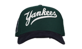 9FIFTY New York Yankees A Frame Snapback Hat "Chainstitch - Corduroy Green / Navy" 44531118407868