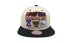 NBA Hardwood Classics First Of Many Snapback Cap "Philadelphia 76ers - Off White" HHSS6330 P76YYPPPOFWH