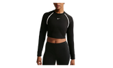 Sportswear Tight Long-Sleeve Cropped Top WMNS "Black / Black / Chalk / Chalk" IF0338 010