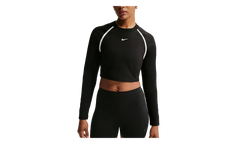 Sportswear Tight Long-Sleeve Cropped Top WMNS "Black / Black / Chalk / Chalk" IF0338 010