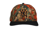 9FIFTY New York Yankees 100th Anniversary A Frame Snapback Hat "Leaves / Orange" NE290