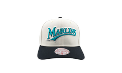 MLB Cooperstown Off Word Pro Snapback Cap "Miami Marlins - Off White" HP11517 FMAOFWH