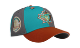 59FIFTY Toronto Blue Jays 30th Anniversary Pinwheel Fitted Hat "Steel Orange / Grey" NE435