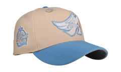 59FIFTY Anaheim Angels 40th Anniversary Trippy Metallic Fitted Hat "Light Peach / Light Blue" NE412