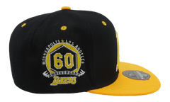 NBA Hardwood Classics Yellow Toe Fitted Cap "Los Angeles Lakers - Black / Yellow" 6HSFSH21501 LALBKYW