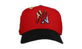 59FIFTY New York Yankees 1951 World Series Diagonal Logo Fitted Hat "Red / Black" NE228