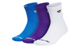 Originals High Quarter Trefoil Socks (3 Pack) "Purple / White / Blue" IU9033C