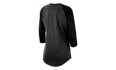 NBA GS Warriors Wordmark 3/4‑Sleeve Raglan WMNS "Charcoal Black" AQ6085 060