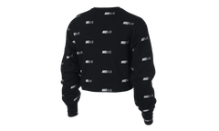 Printed Fleece Crew Sweatshirt WMNS "Black" BV9006 010