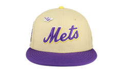 59FIFTY New York Mets Liberty Collection 40th Anniversary Patch Fitted Hat "Cream / Purple" NE206