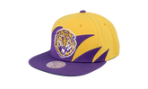 NCAA Sharktooth Snapback Cap "LSU Tigers - Yellow / Purple" HHSS3304 LSUYYPPPYWPR