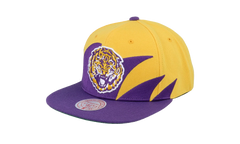 NCAA Sharktooth Snapback Cap "LSU Tigers - Yellow / Purple" HHSS3304 LSUYYPPPYWPR