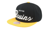 NHL Vintage Script Snapback Cap "Boston Bruins - Black" 6HSSSH22086 BBNBLCK
