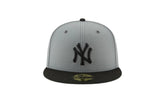 59Fifty MLB New York Yankees Storm Gray Basic Fitted Hat "Grey" 11591121