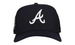 9FIFTY Atlanta Braves 1995 Team Color A Frame Snapback Hat "Black (Grey Brim)" NE466