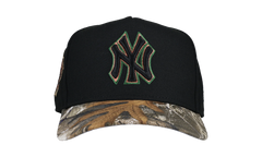 9FIFTY New York Yankees 1999 World Series A Frame Snapback Hat "Black / Real Tree" NE252