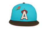 59FIFTY California Angels 1989 All Star Game Fitted Hat "Nitro Teal / Brown" 123451291272
