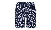 YASH Outline All Over Print Swim Short "Peacoat / White" LM015913 410
