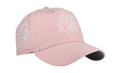 59FIFTY Chicago Black Hawks 75th Anniversary Fitted Hat "Pink Glow In The Dark" NE449