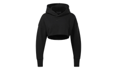 Cardi B Crop Hoodie WMNS "Black" H48407