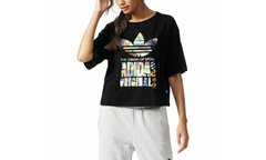 Originals Ramera Flag Cropped Tee WMNS "Black" AJ8944