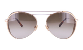 Double Bridge Aviator Sunglasses "Shiny Gold" MCM129S-739