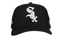 9FIFTY Chicago White Sox 2003 Team Color A Frame Snapback Hat "Black (Grey Brim)" NE471