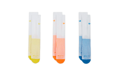 RUNNING CREW SOCKS 3-PACK "White / Blue / Yellow / Orange" DD9240 910
