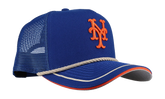 9FIFTY New York Mets A Frame Trucker Snapback Hat "Rope - Royal Blue" 44587537432764