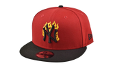 9FIFTY New York Yankees Flames Snapback "Scarlet / Black" 70947936