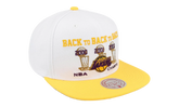 NBA Hardwood Classics 00-02 Champ Flipside Snapback Cap "Los Angeles Lakers - White / Yellow" HS8705 LALWHYW