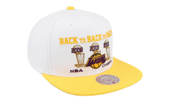 NBA Hardwood Classics 00-02 Champ Flipside Snapback Cap "Los Angeles Lakers - White / Yellow" HS8705 LALWHYW