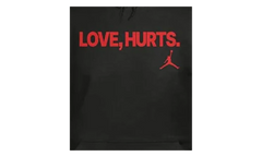 Jordan Fleece Love Hurts Jalen Hurts Hoodie "Bred" IQ3843 010