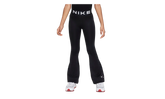 Air Essential Girls' High-Waisted Flared Leggings GS "Black / White" FD2963 010